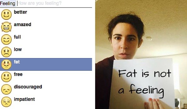 Facebook 刪除”Feeling Fat”表情選項