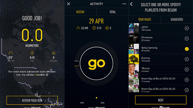 Adidas Go 整合 Spotify 邊跑邊聽歌更有動力