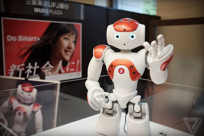 中英日三國語言解答客人問題 ‧ 機械人 Nao 進駐東京三菱日聯銀行