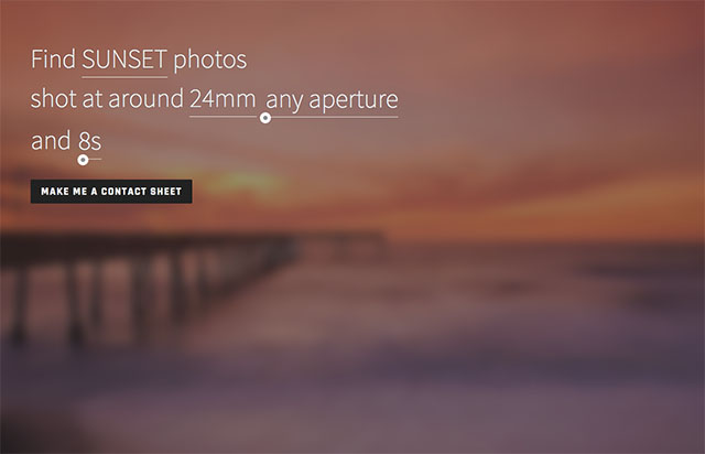 Shutterdial 用相機設定搜尋 Flickr 照片