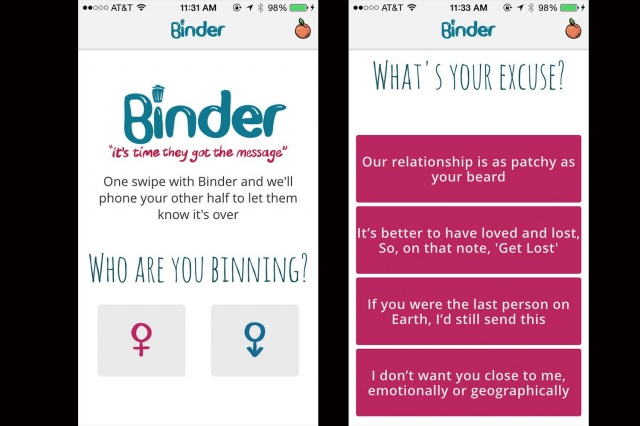 Binder ： 分手必備 app – 分手就是要耍賤?