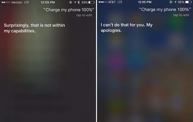 Apple 火速修正   叫 Siri 充電不再變報警