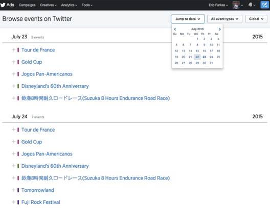 提升廣告效率 ‧ Twitter 推出 Event Targeting 功能