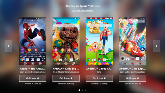 Sony Mobile 推出手機佈景主題站，提供各家 Xperia 主題