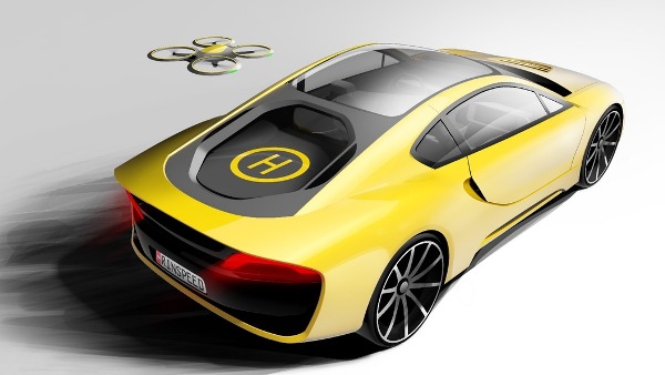 配備無人機！Rinspeed Ʃtos 無人車軑盤可自動收入儀表板內