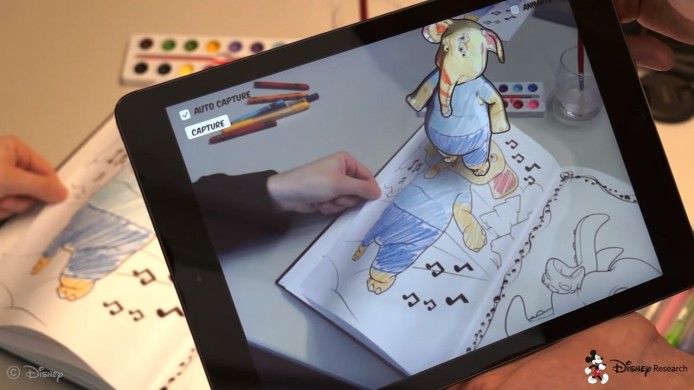 迪士尼研發 3D 擴增實境填色畫冊