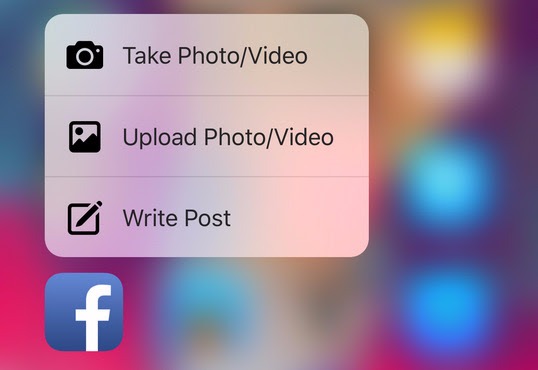 支援 3D Touch  Facebook 出 Po 更新超方便