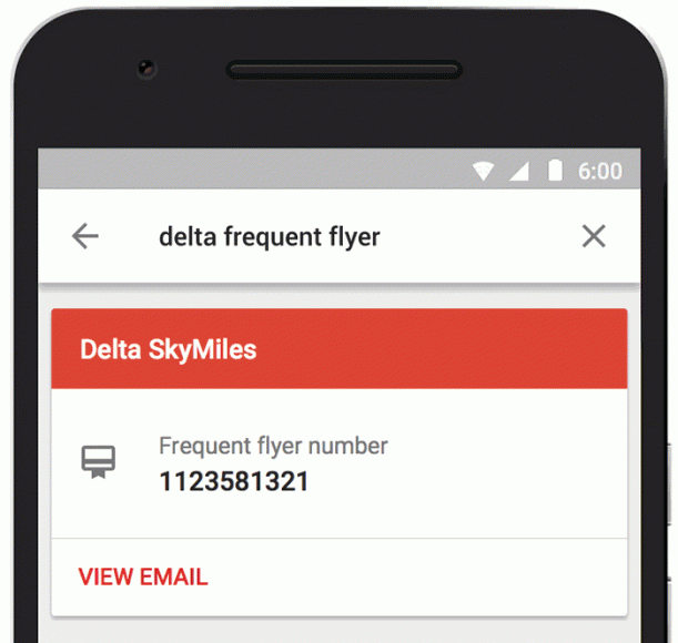 Gmail Inbox App 新搜尋功能！可直接抽取電郵內容顯示