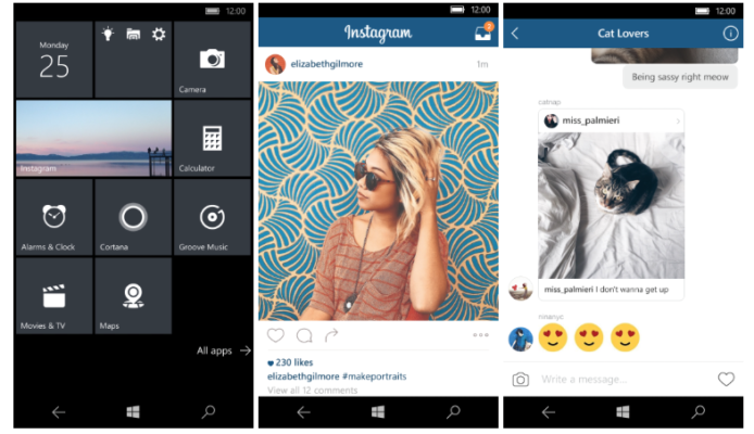 未忘 Windows？Instagram 正式推出 Windows 10 Mobile App