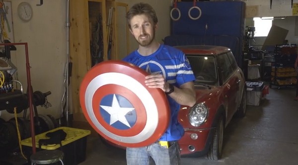 【有片睇】高手自製真‧美國隊長盾！靠磁力可自動吸在手臂收放自如