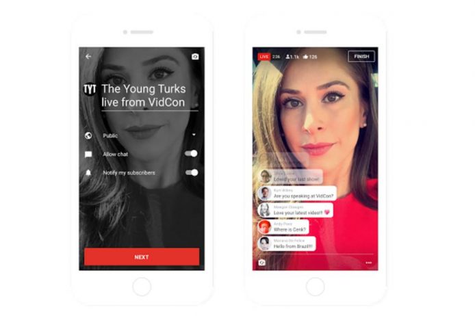 添一鍵直播功能  YouTube 搶 Facebook Live 生意
