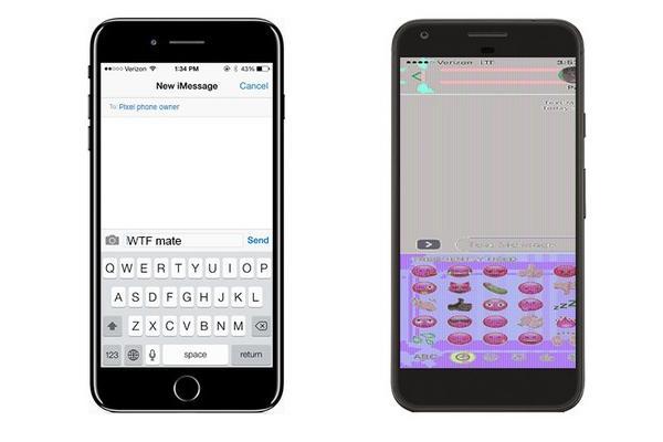 變晒形睇唔到！Google Pixel 收到 iPhone 7 Plus 截圖會無法正常顯示