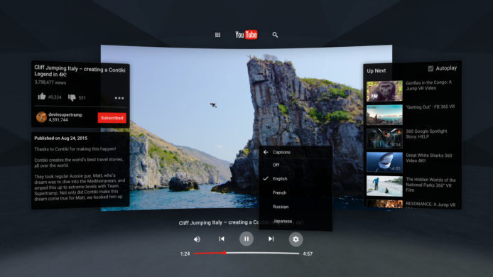 專為 Daydream View 設計  YouTube VR app 登陸 Google Play