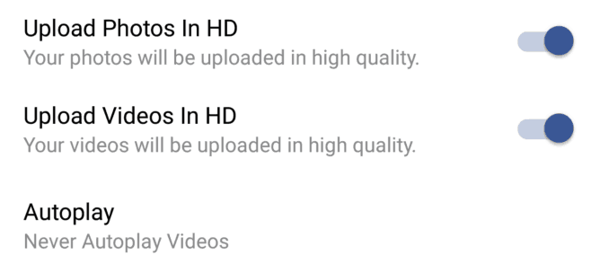 Android 版 Facebook App 終於加入高清影片上載