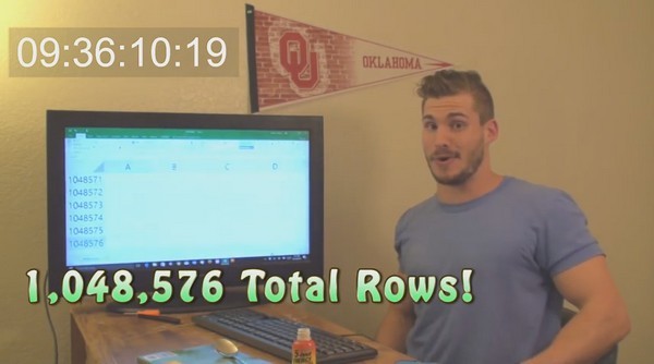 【有片睇】耐力挑戰！海外網民花超過 9 小時只按下掣撳到 Excel 最底一行