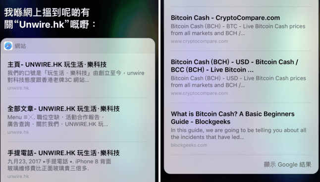 蘋果 iOS、macOS 內置 Siri、Spotlight 搜尋器 　棄微軟轉用 Google 搜尋