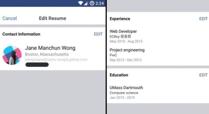 參考 LinkedIn 測試履歷功能   未來網民可用 Facebook 搵工