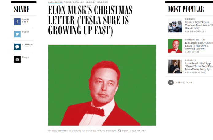 外媒以Elon Musk名義寫假公開信　本人一於少理！