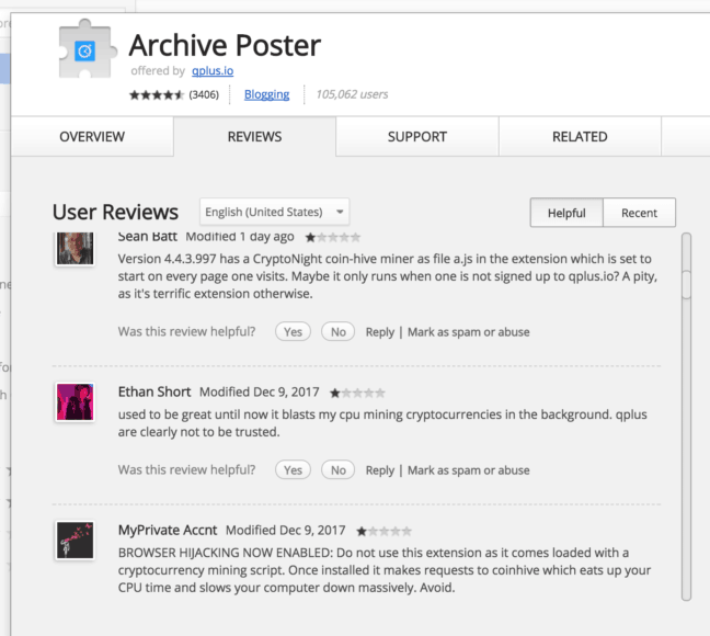 Chrome 插件被加料採礦  10 萬用戶中招