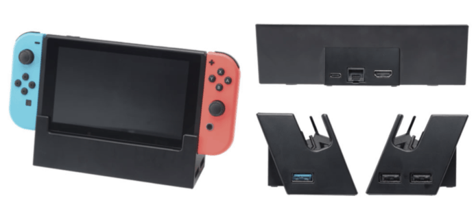 任天堂 Switch 底座有LAN線插位　支援TV／桌上模式+充電