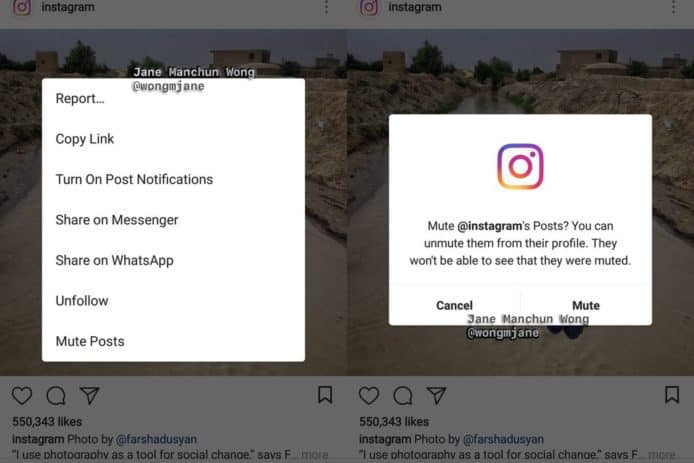 Instagram 測試「靜音」功能  無需取消追蹤仍然不受滋擾