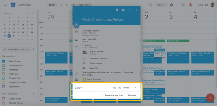 Google 日曆小更新  會議改期更方便