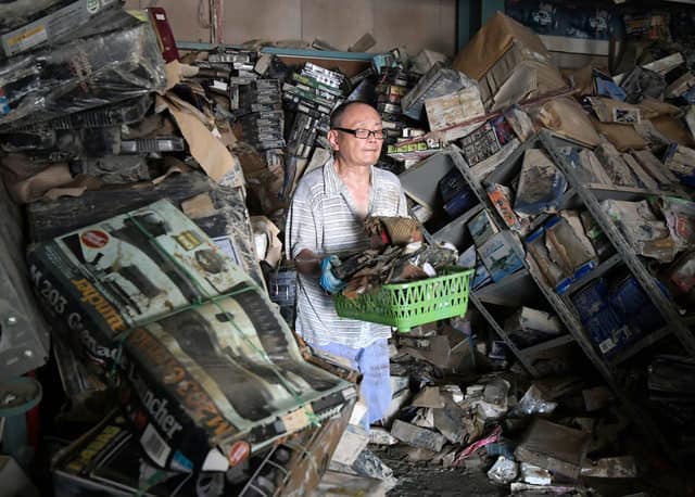 【有片睇】日本模型聖地被大雨侵襲　店內模型全遭淹沒