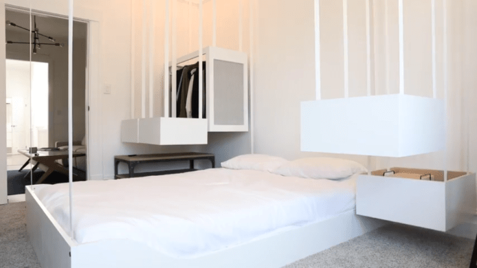 【有片睇】活用科技解決住屋土地問題　天花板收納整張大床、雜物！