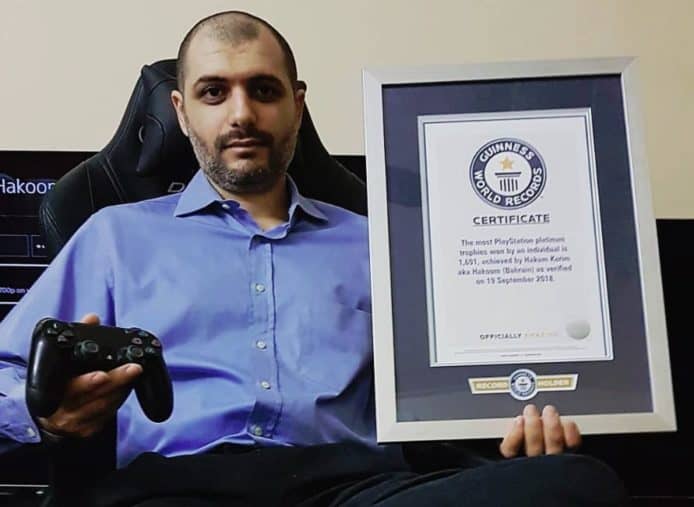 PS白金獎盃超1700個　巴林玩家破健力士世界記錄