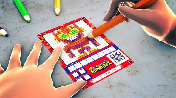 Bandai Dot Heros 手繪點陣圖變機械人　手機AR對戰遊戲