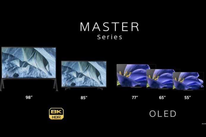 【CES 2019】Sony 發表 98 吋超大 8K 電視、4K OLED Master 系列 Android TV