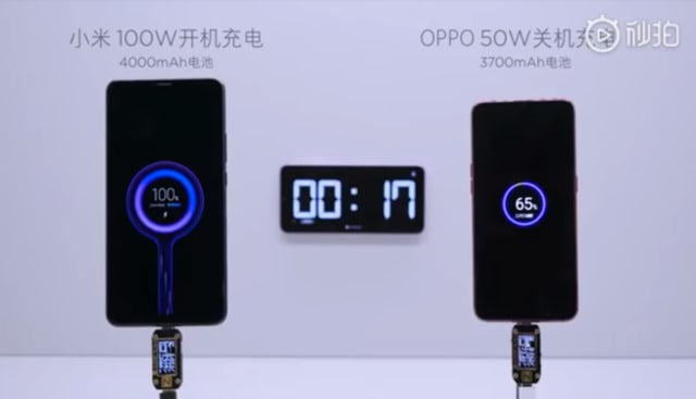【有片睇】小米 100W 快充技術  充滿 4000mAh 電池只需 17 分鐘　
