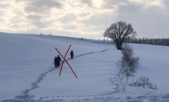 回應港人誤闖私有雪地事件 日本北海道美瑛宣傳遊客雪地遊覽禮儀