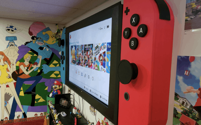 65吋「任天堂Switch」？外國機迷用木頭精心DIY製作