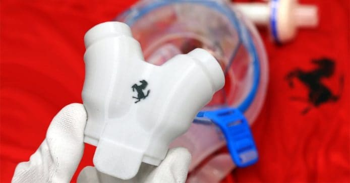 法拉利公開呼吸機零件成品照  採用跑車生產技術盼提升工藝質量