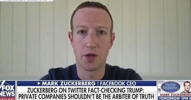 FB CEO 談 Twitter 審核事件   反對社交網絡平台 Fact-check 政客帖文
