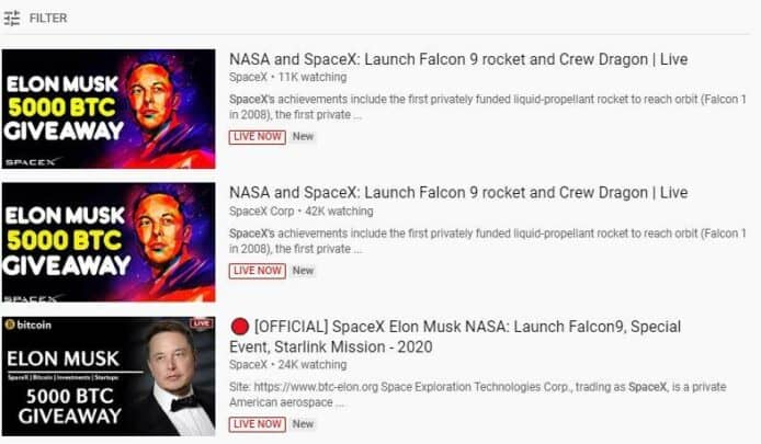 冒充 SpaceX 頻道　黑客騙取 15 萬美元比特幣