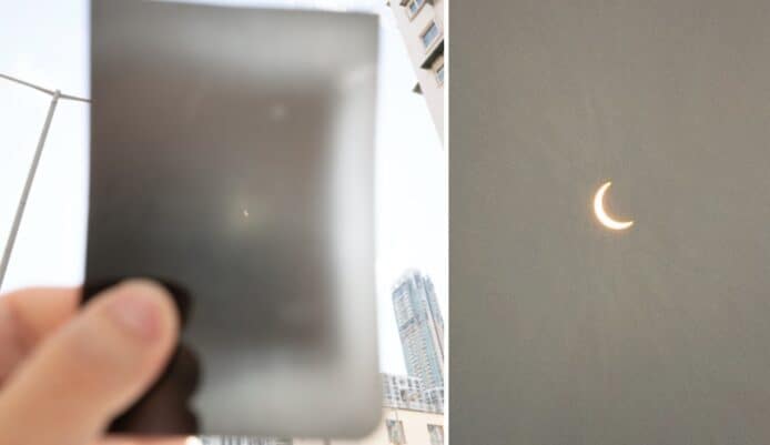 日食香港睇得超清！ 隔張菲林、用投影盒就睇到