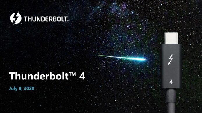 Thunderbolt 4 新標準 USB4 相容   速度達 40Gb/s + 2 台 4K 輸出