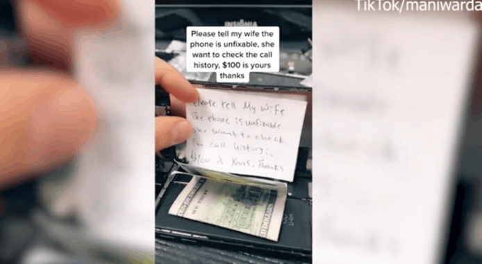 手機內藏100美金揞口費   維修員仍爆料丈夫有外遇