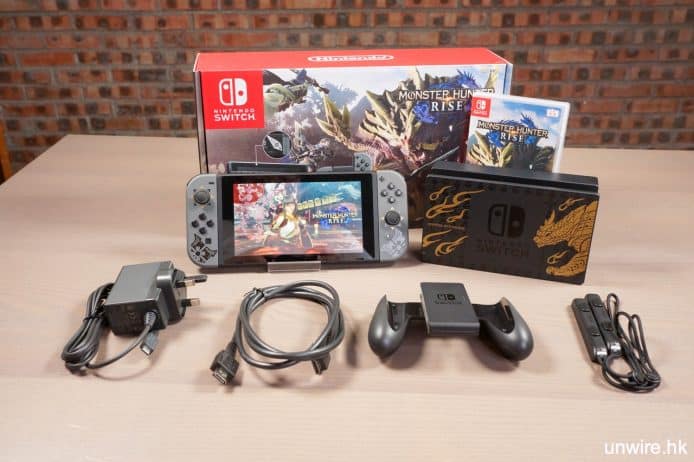 【開箱】MHR《魔物獵人崛起》特別版 Switch 主機   怨虎龍特別花紋圖案
