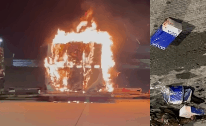 香港機場停機坪起火     疑似國產 Vivo 手機焚毀