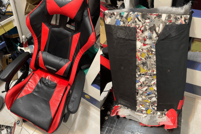 網民淘寶$259電競椅中伏    翻開底部發現內藏不明物料