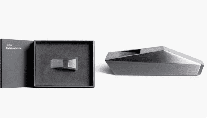 Tesla Cyberwhistle 限量哨子 HK$390　Elon Musk 嘲諷 Apple 擦拭布　
