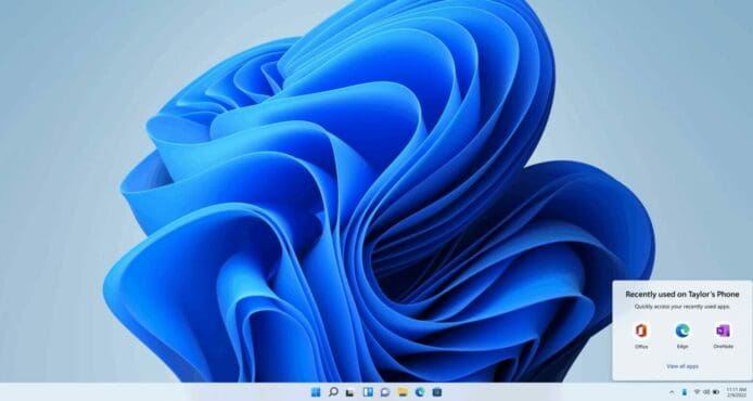 Windows 11 更新 Your phone 功能 Samsung 用家可快速打開 3 個最近用過的應用程式