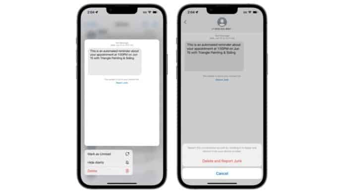 iOS 16 開發者預覽版更新   簡單一鍵舉報垃圾短訊