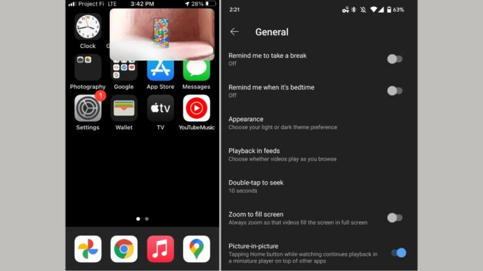 iOS 版 YouTube 程式   畫中畫功能終於推出