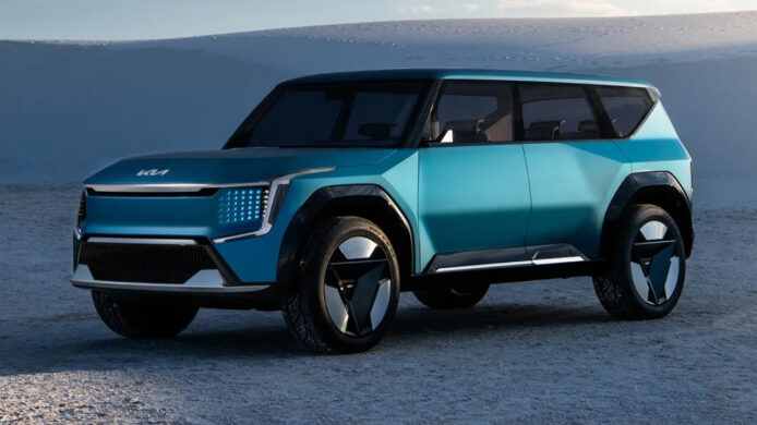 KIA EV9 德國實試諜照曝光   前衛造型純電 SUV 明年發表