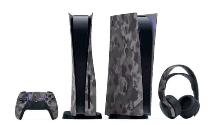 PS5 迷彩手掣、主機護蓋、耳機   更具現代感迷彩設計