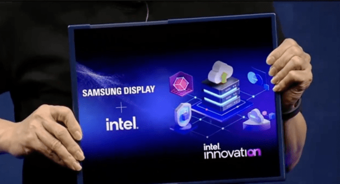 【有片睇】三星展示「捲軸屏電腦」原型機   可由原本的 13 吋拉至 17 吋